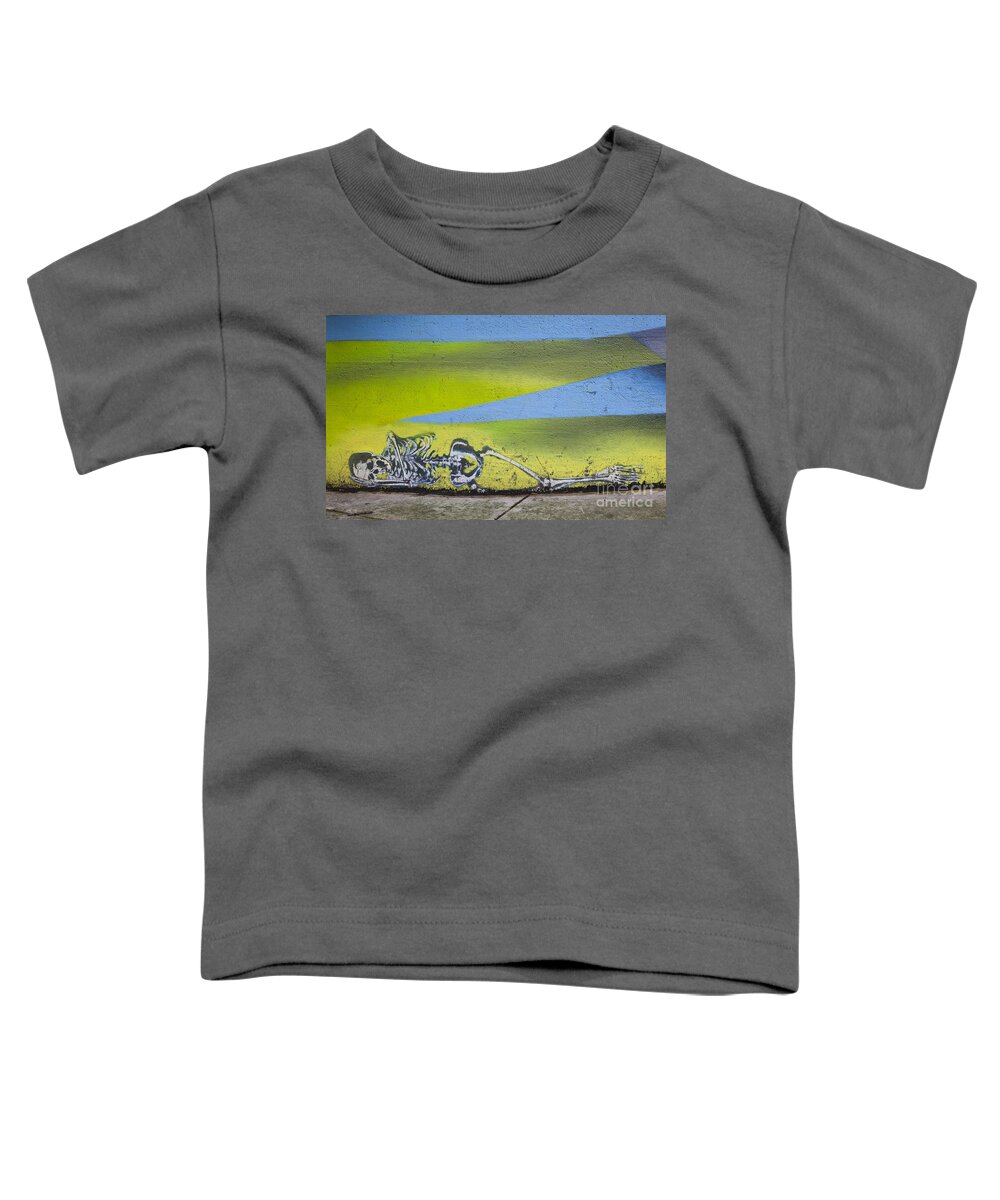 Skeleton Toddler T-Shirt featuring the photograph Taking a well earned rest by Chris Dutton