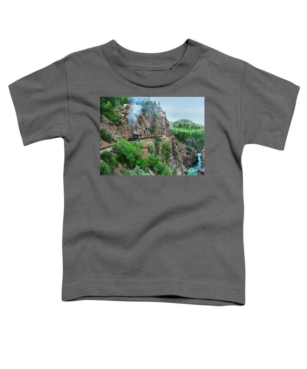 Steam Train Toddler T-Shirt featuring the photograph Taking the Highline Home by Ken Smith