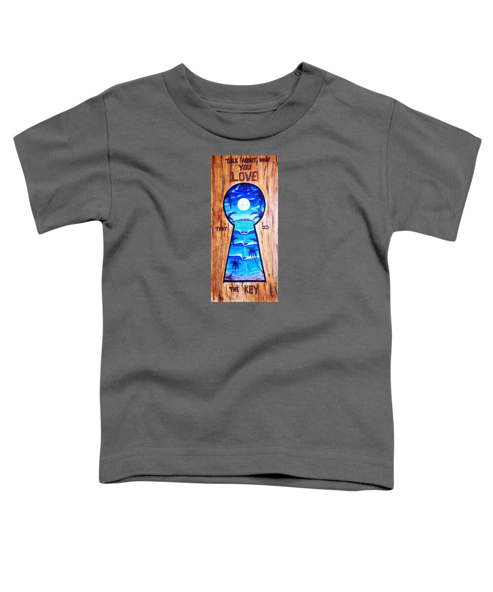 Lovepainting Toddler T-Shirt featuring the painting Talk about Love by Paul Carter