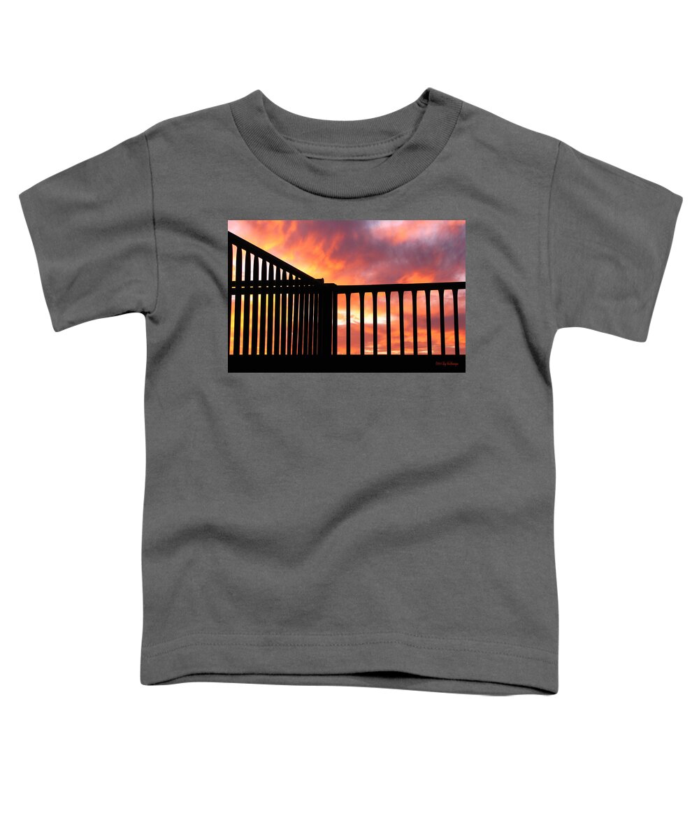 Texas Sunset Photograph Print Toddler T-Shirt featuring the photograph Texas Heat by Lucy VanSwearingen