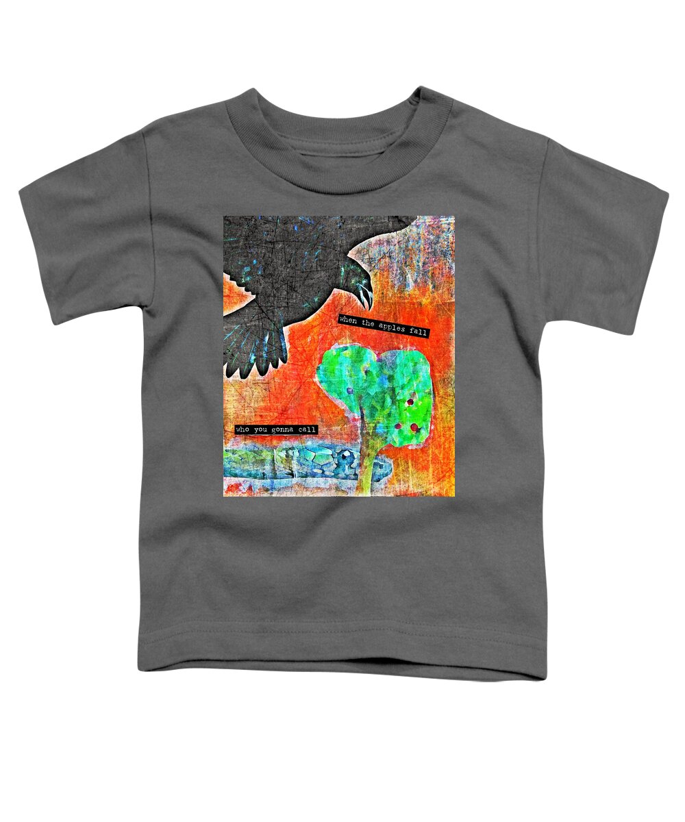 Apples Toddler T-Shirt featuring the digital art The Apples by Maria Huntley