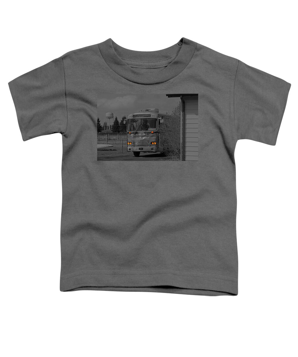 Bus Toddler T-Shirt featuring the photograph The Bus Not Taken by Tikvah's Hope