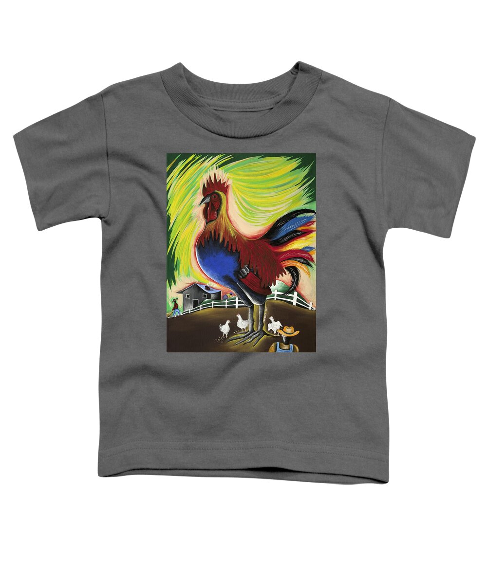 Gullah Art Toddler T-Shirt featuring the painting The Call of Valor by Patricia Sabreee