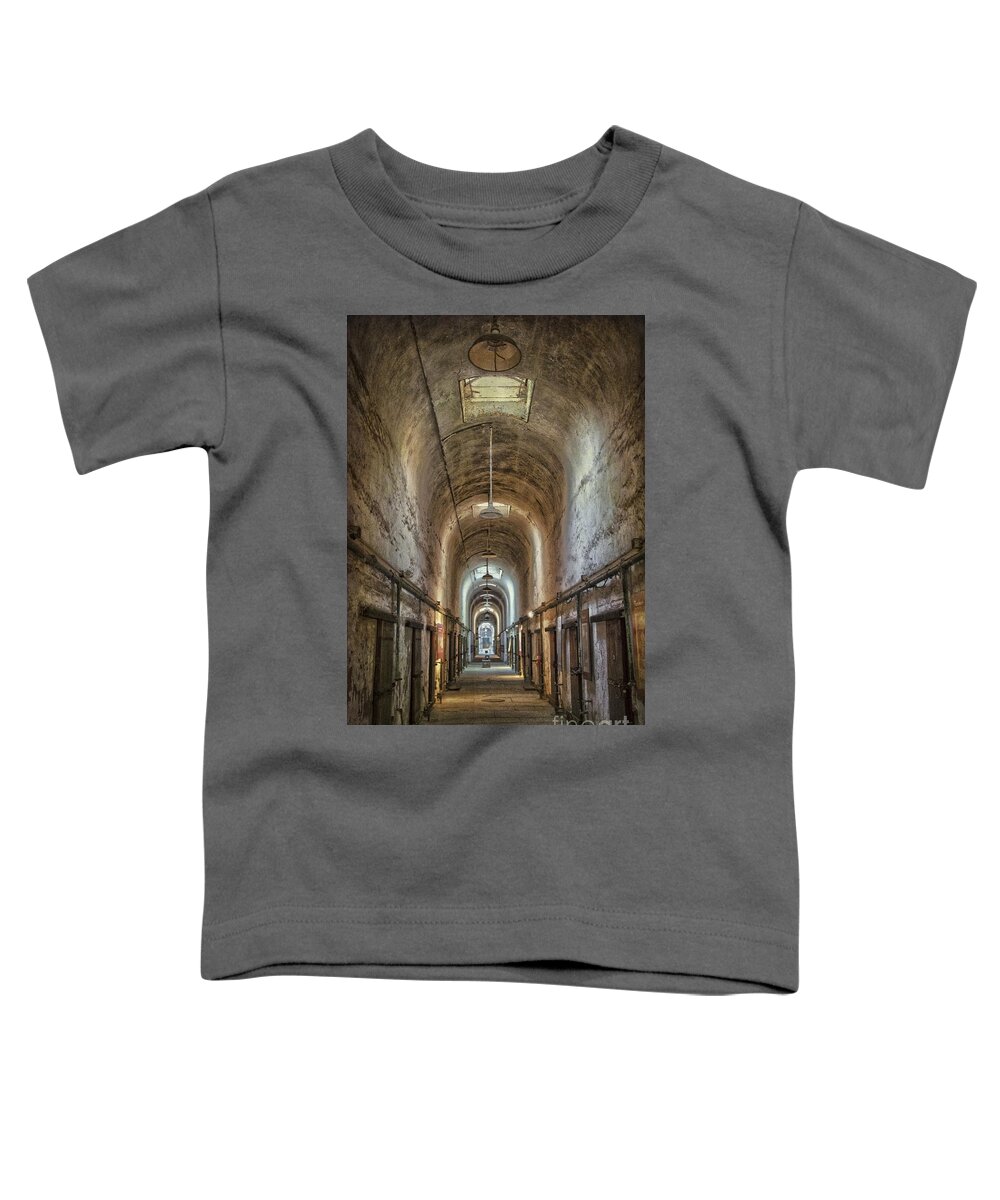 Prison Toddler T-Shirt featuring the photograph The Cell Block by Debra Fedchin