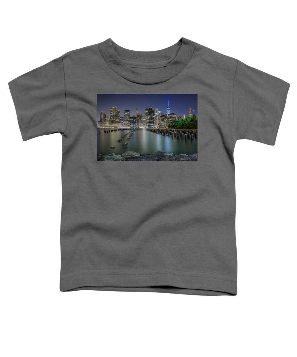 America Toddler T-Shirt featuring the photograph The City That Never Sleeps by Eduard Moldoveanu