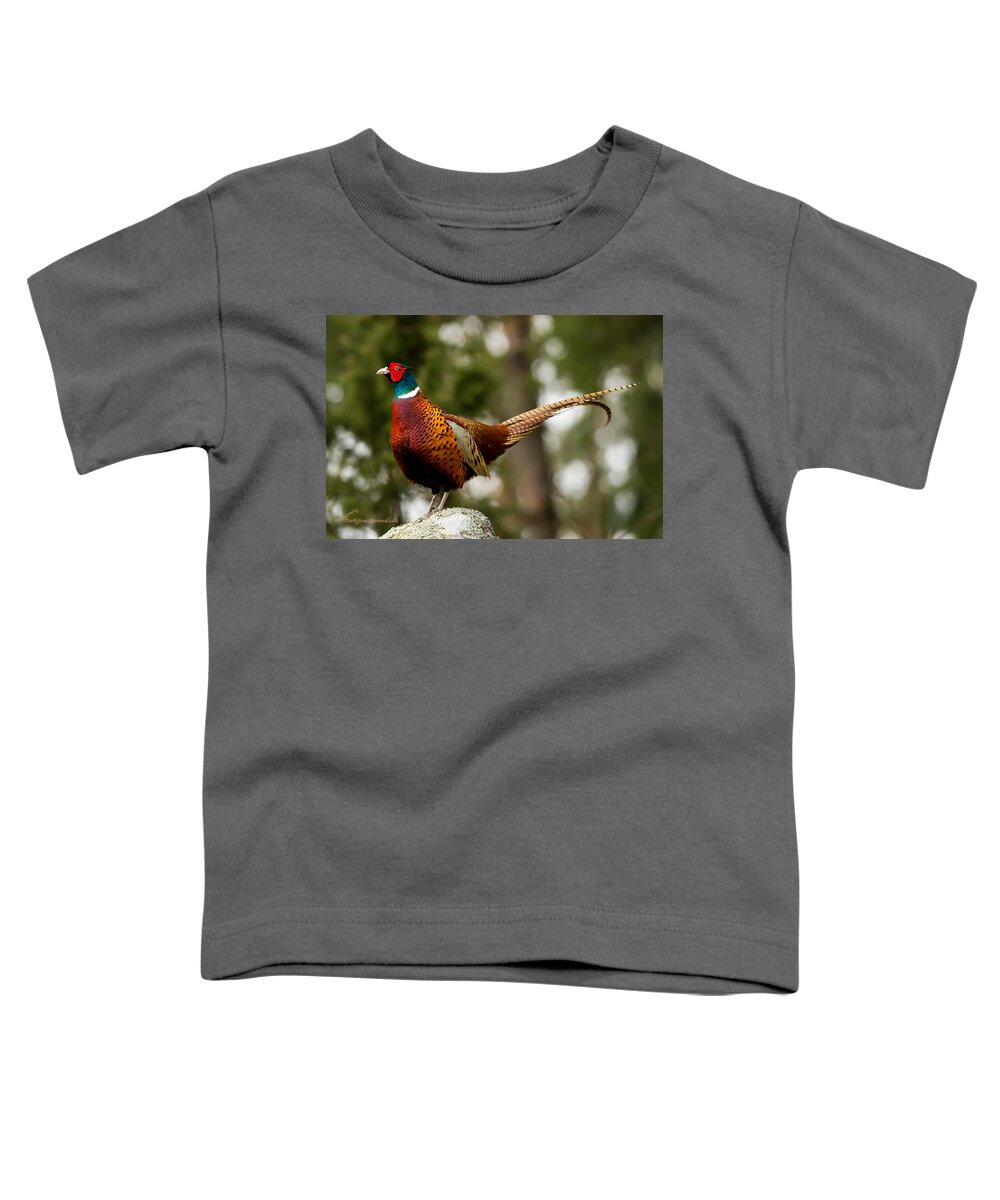 The Cock On Top Of The Rock Toddler T-Shirt featuring the photograph The Cock on Top of the Rock by Torbjorn Swenelius