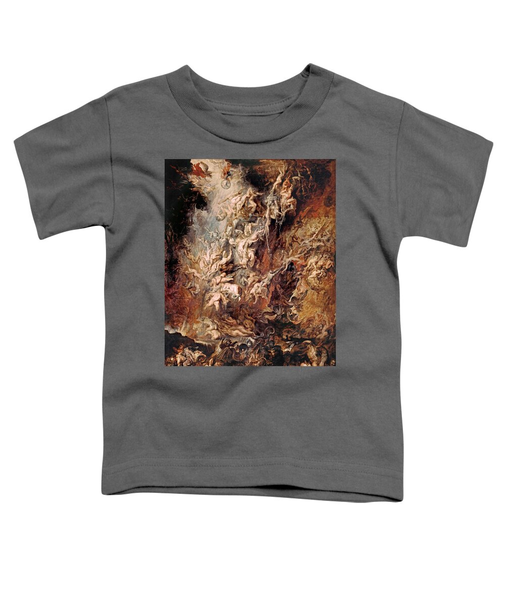Peter Paul Rubens Toddler T-Shirt featuring the painting The Fall of the Damned by Peter Paul Rubens