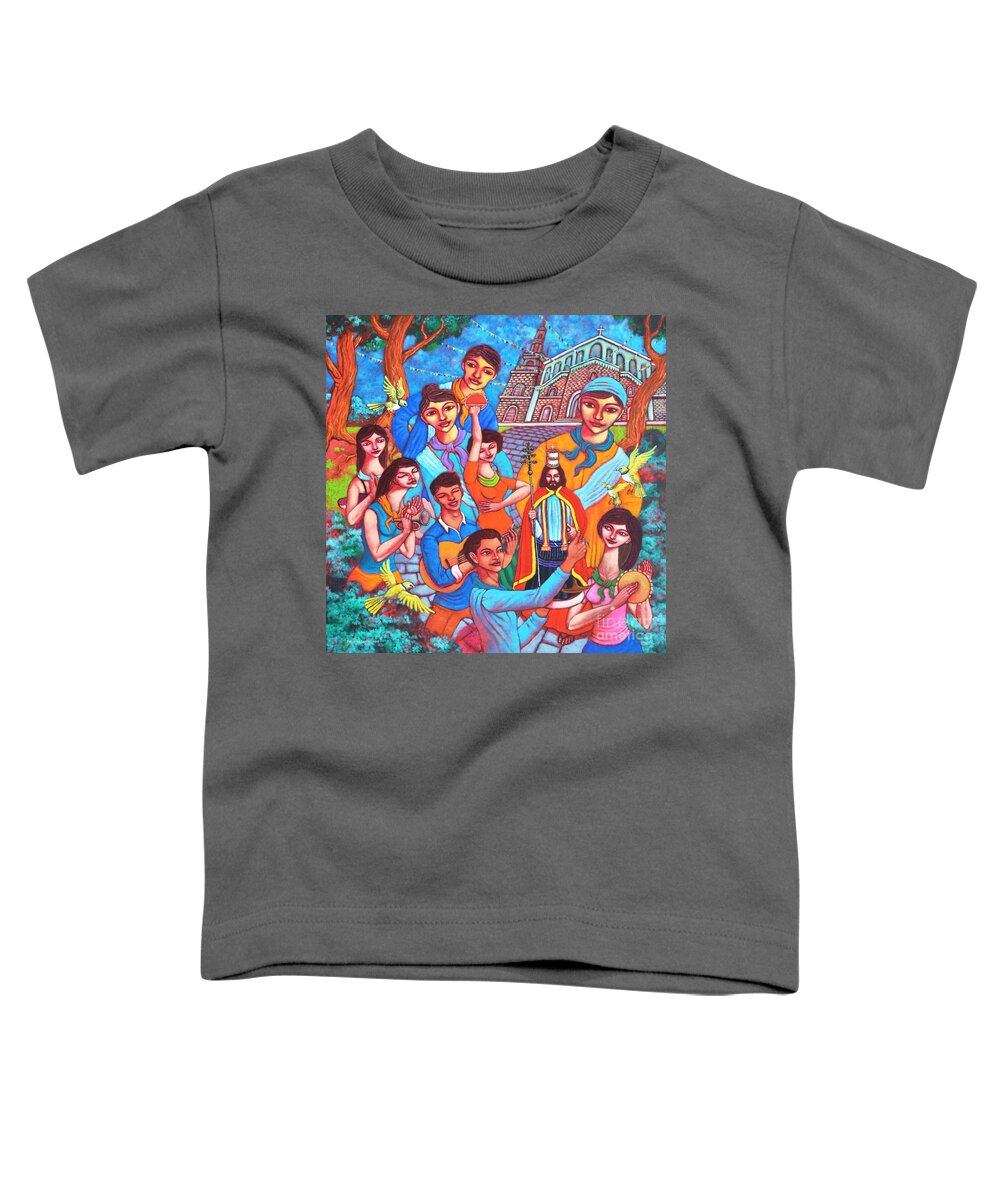 Filipino Painter Toddler T-Shirt featuring the painting The Feast of San Clemente by Paul Hilario