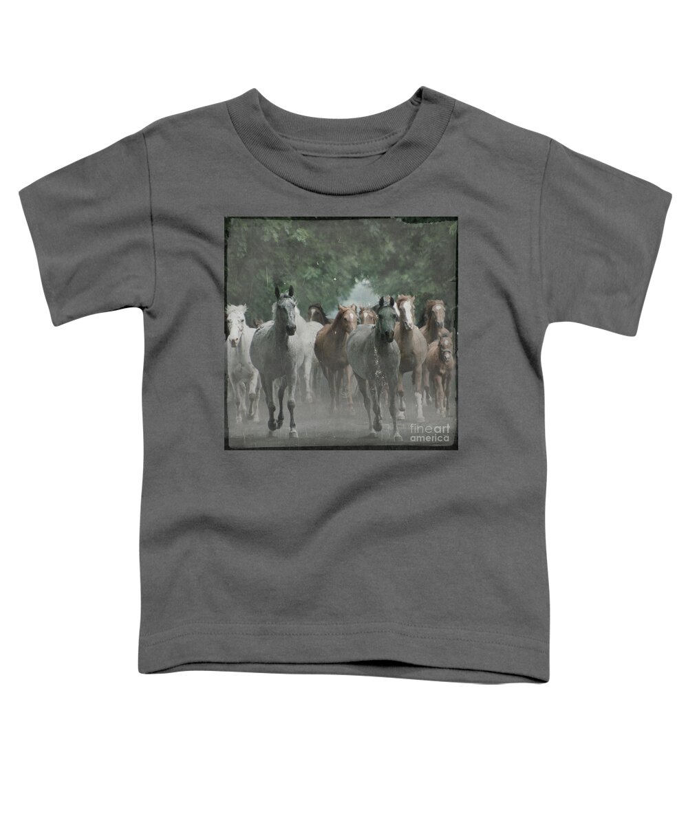 Arabian Toddler T-Shirt featuring the photograph The horsechestnut tree Avenue by Ang El