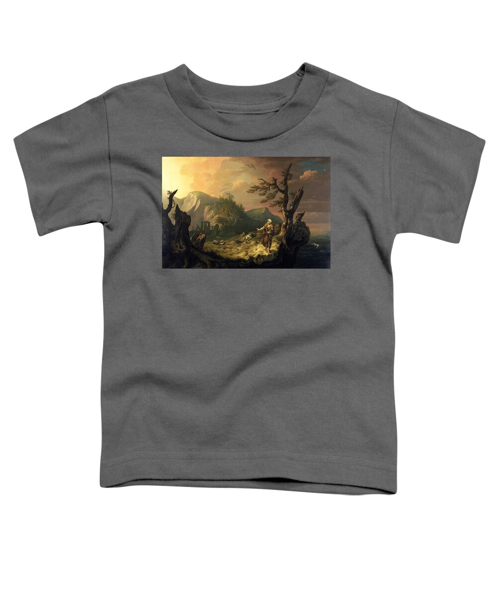 Thomas Jones Toddler T-Shirt featuring the painting The Last Bard by Thomas Jones