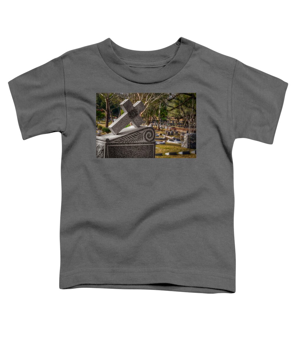 20140208 Toddler T-Shirt featuring the photograph The Leaning Cross by Tim Stanley