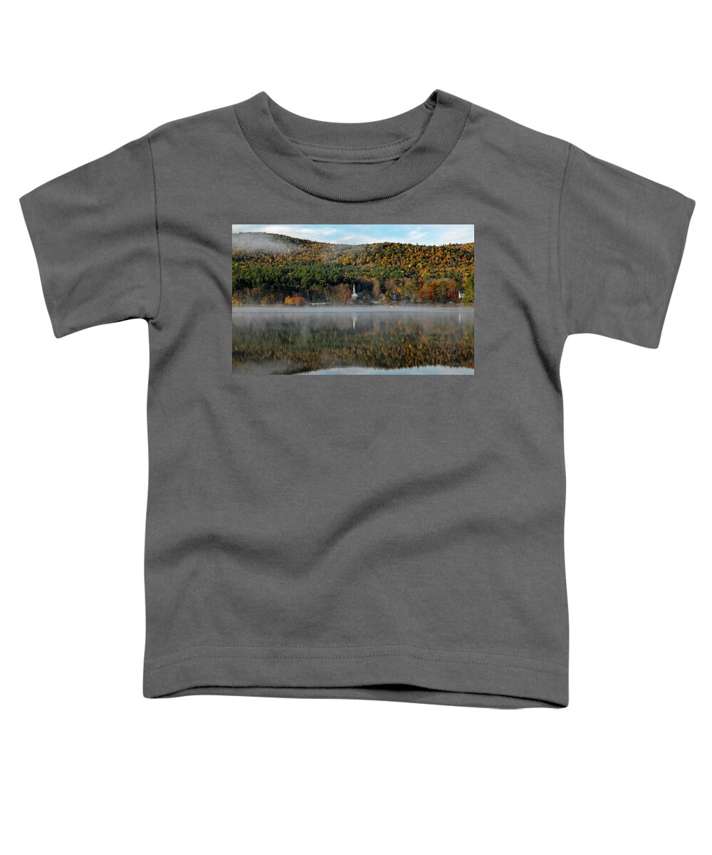 New Hampshire Toddler T-Shirt featuring the photograph The Little White Church by Liz Mackney