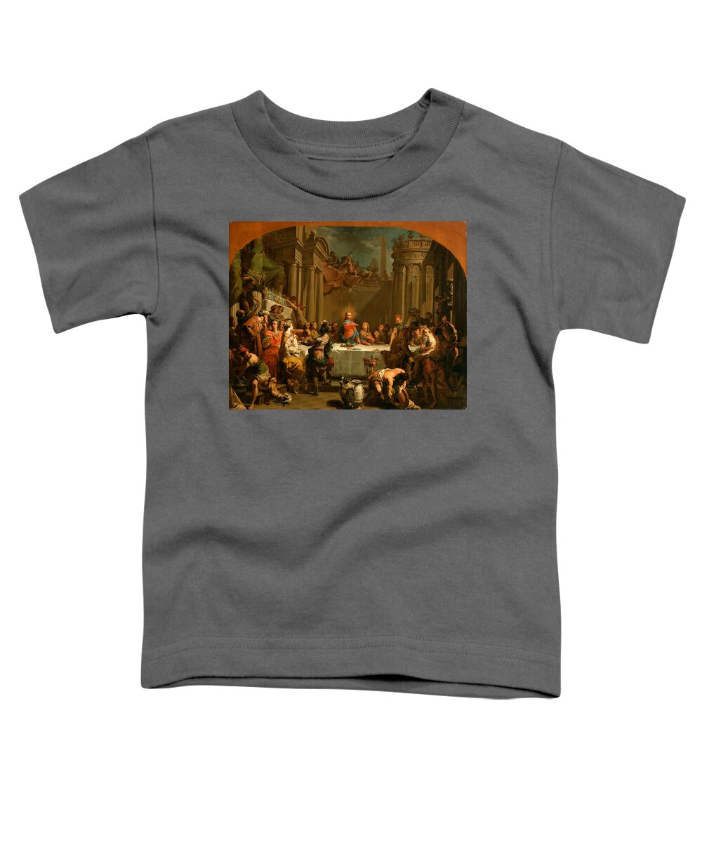 Gaetano Gandolfi Toddler T-Shirt featuring the painting The Marriage at Cana by Gaetano Gandolfi