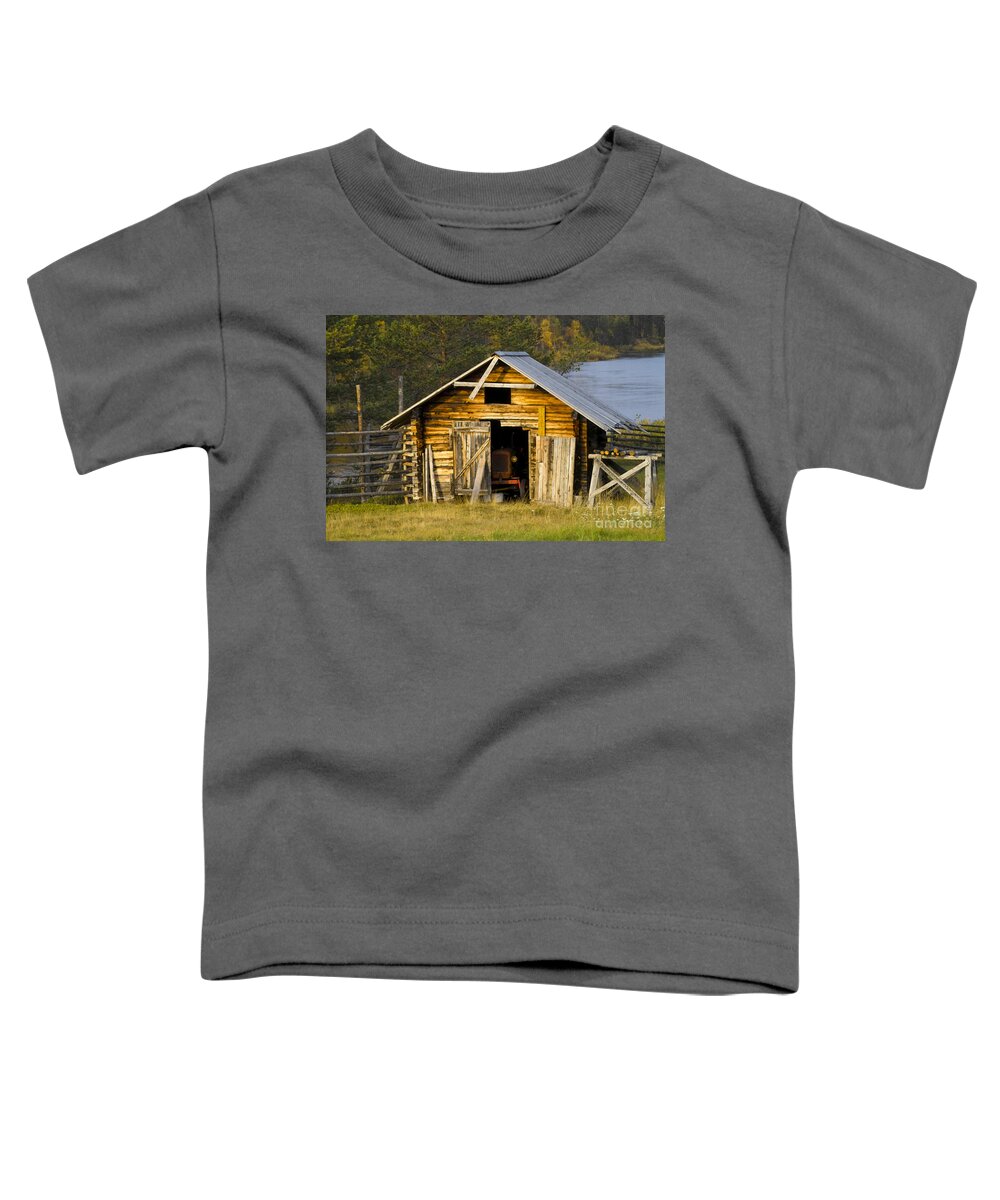 Heiko Toddler T-Shirt featuring the photograph The Old Barn by Heiko Koehrer-Wagner