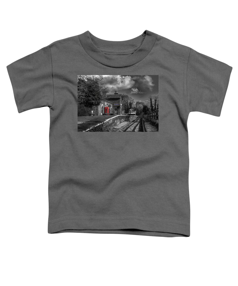 Wirral Toddler T-Shirt featuring the photograph The Old Red Telephone Box by Spikey Mouse Photography