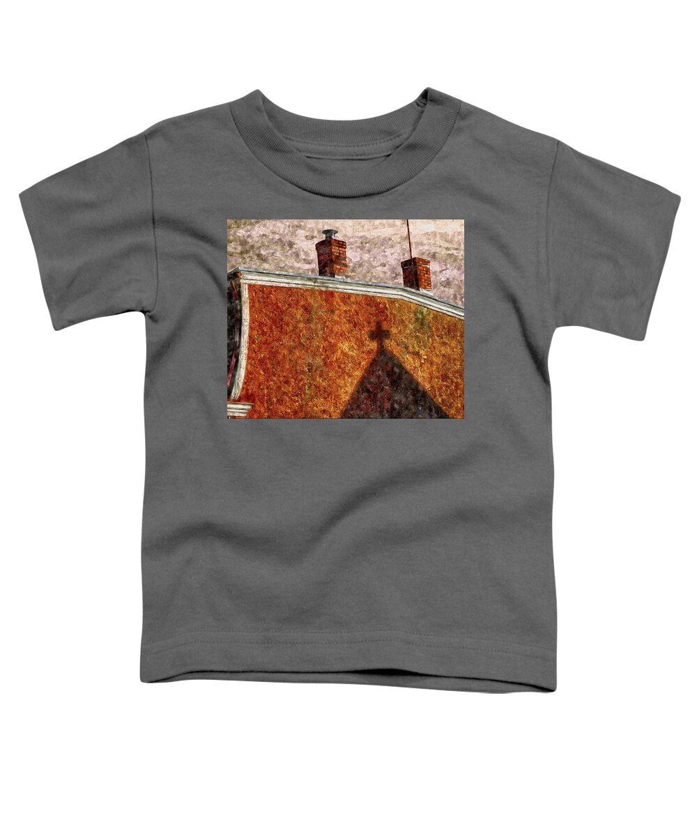 Church Toddler T-Shirt featuring the painting The Shadow of the Church by Rick Mosher