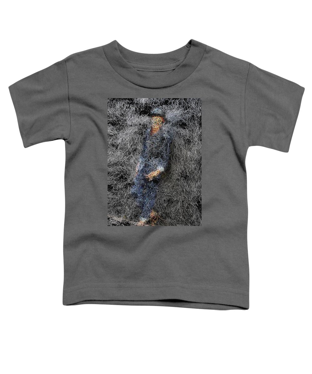 Spider Toddler T-Shirt featuring the painting The Spiders Got Ziggy by Will Barger