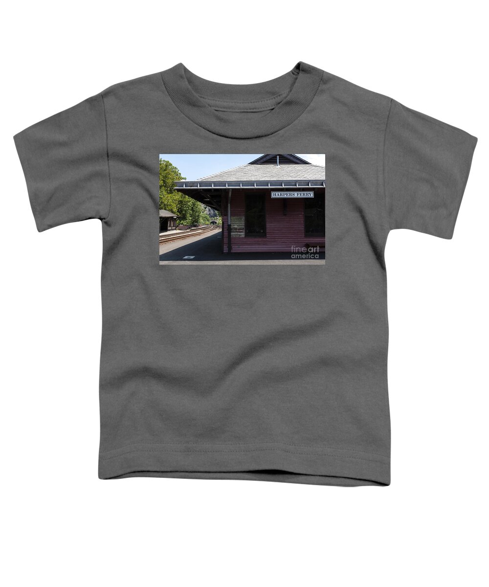 Train Station Toddler T-Shirt featuring the photograph The train station at Harpers Ferry in West Virginia by William Kuta