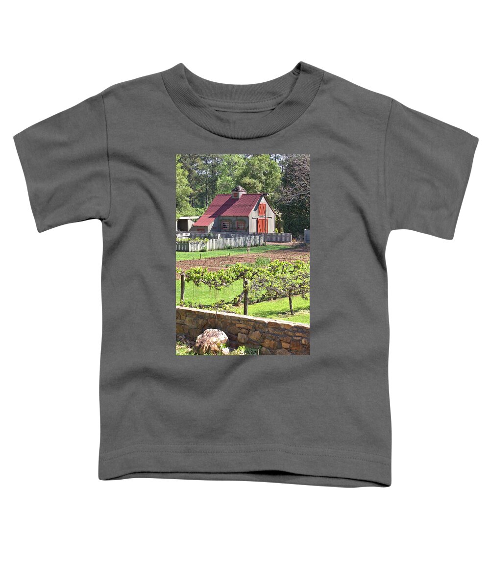 8316 Toddler T-Shirt featuring the photograph The Vineyard Barn by Gordon Elwell
