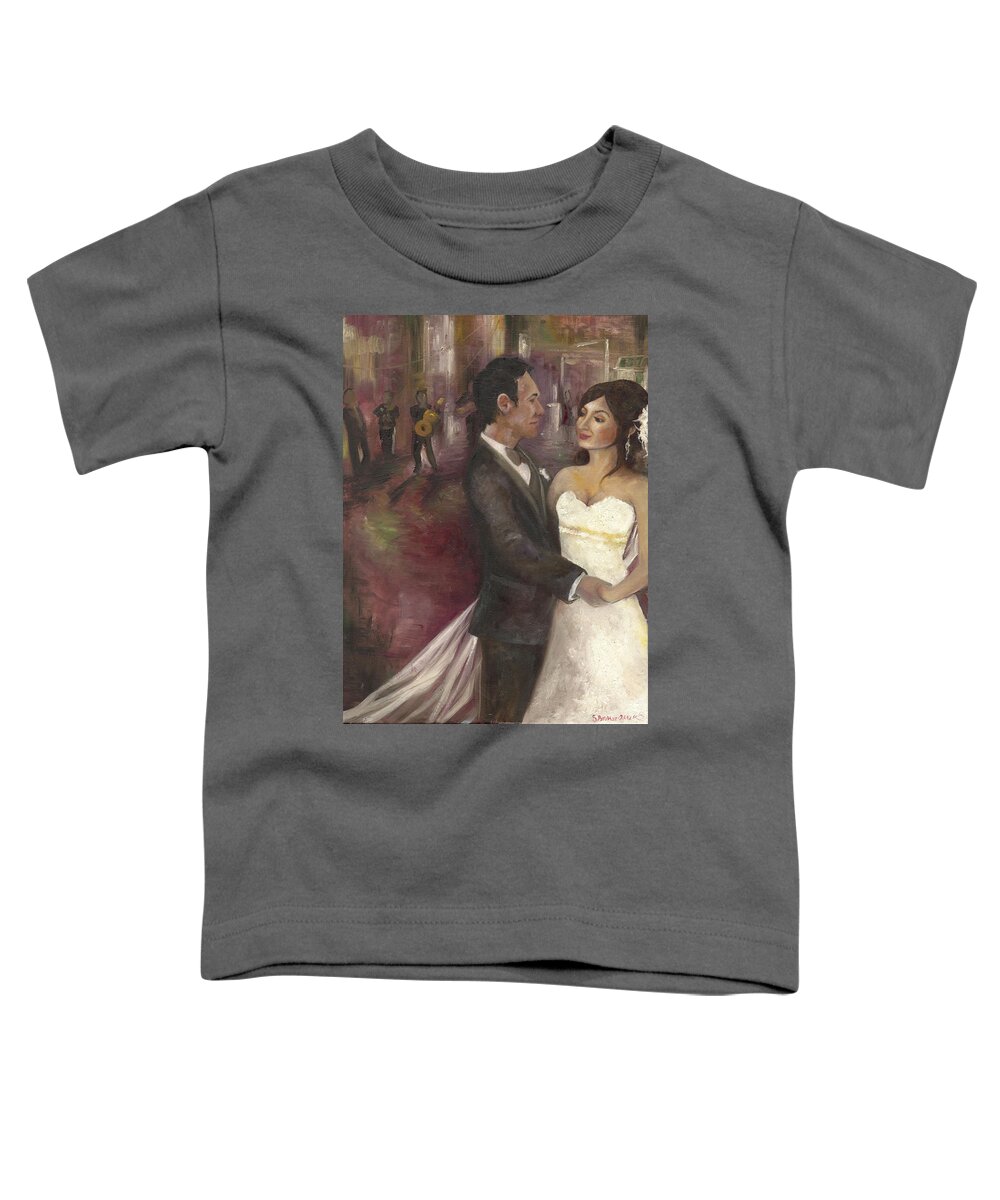 Wedding Toddler T-Shirt featuring the painting The Wedding by Stephanie Broker