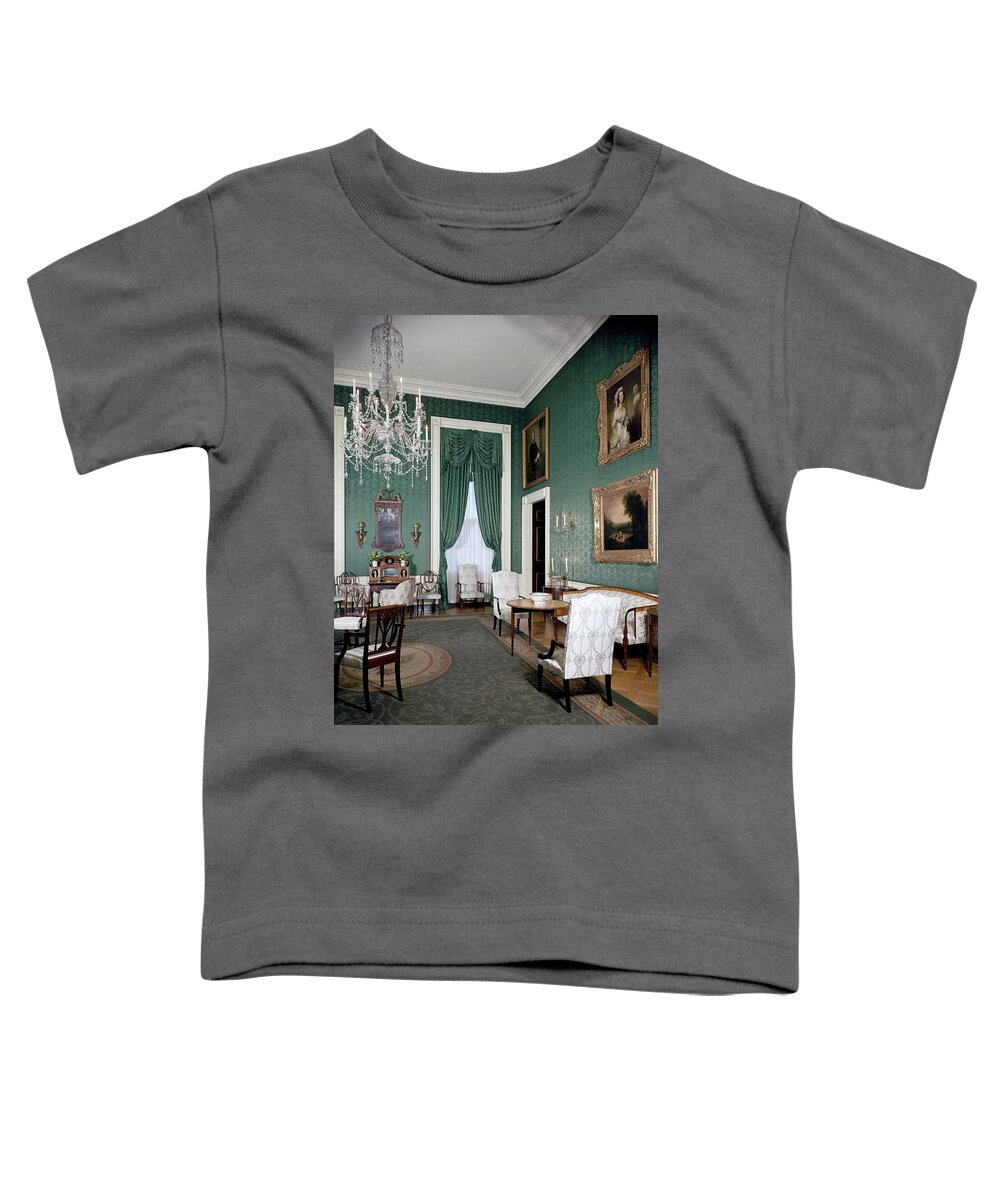 Antique Toddler T-Shirt featuring the photograph The White House Green Room by Tom Leonard