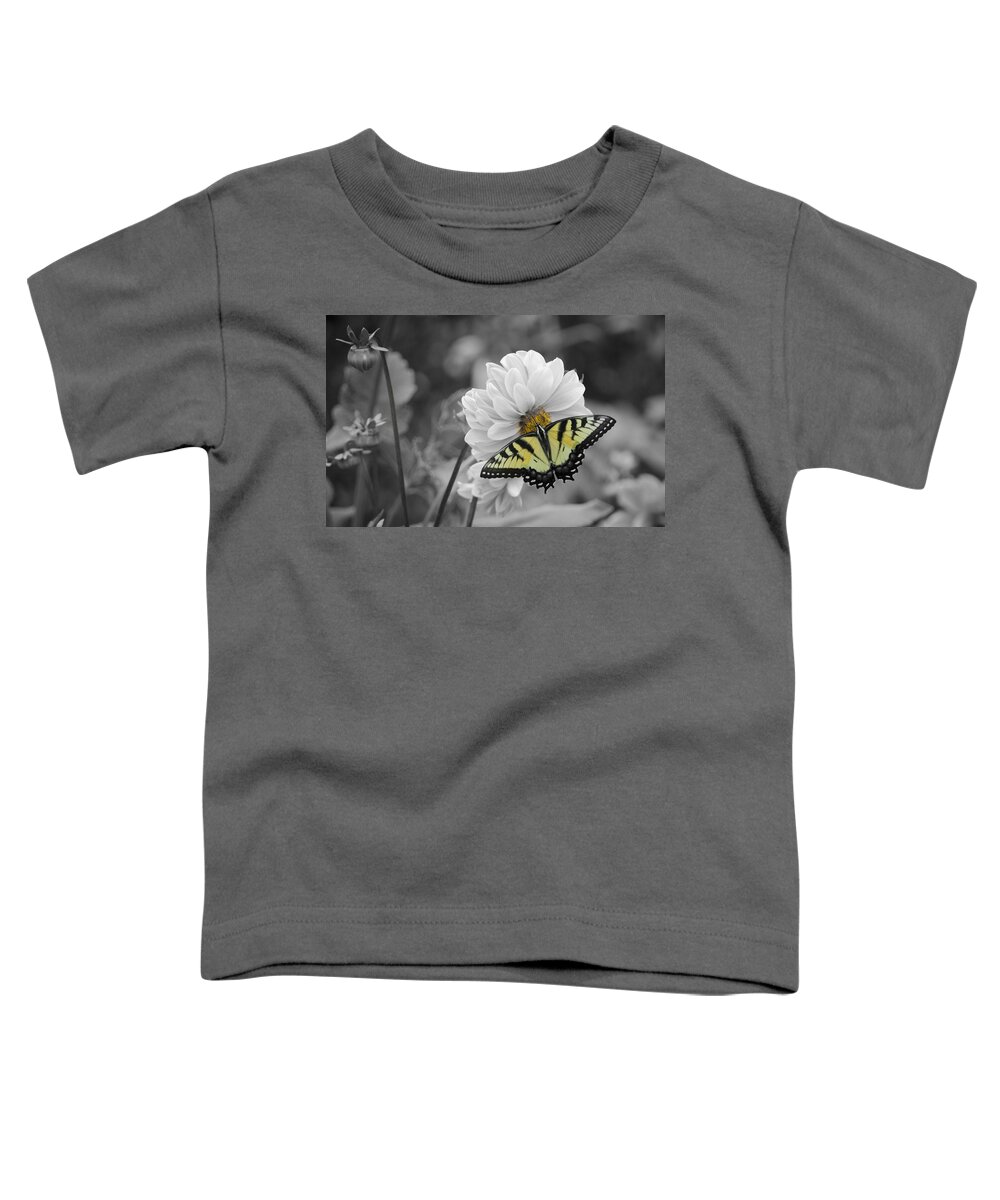 Tiger Butterfly Toddler T-Shirt featuring the photograph Tiger Butterfly by GeeLeesa Productions