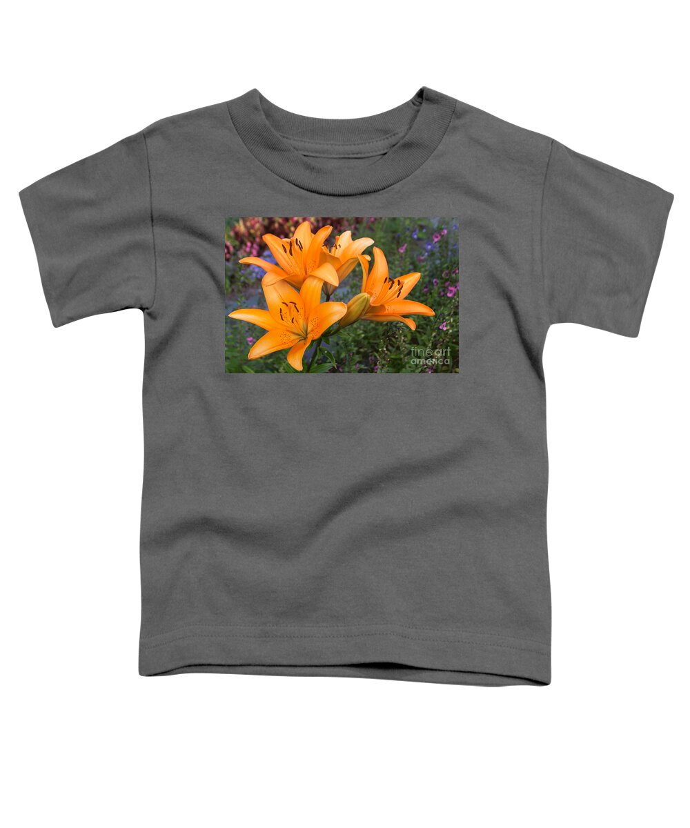 Tiger Lily Toddler T-Shirt featuring the photograph Tiger Lilies by Arlene Carmel