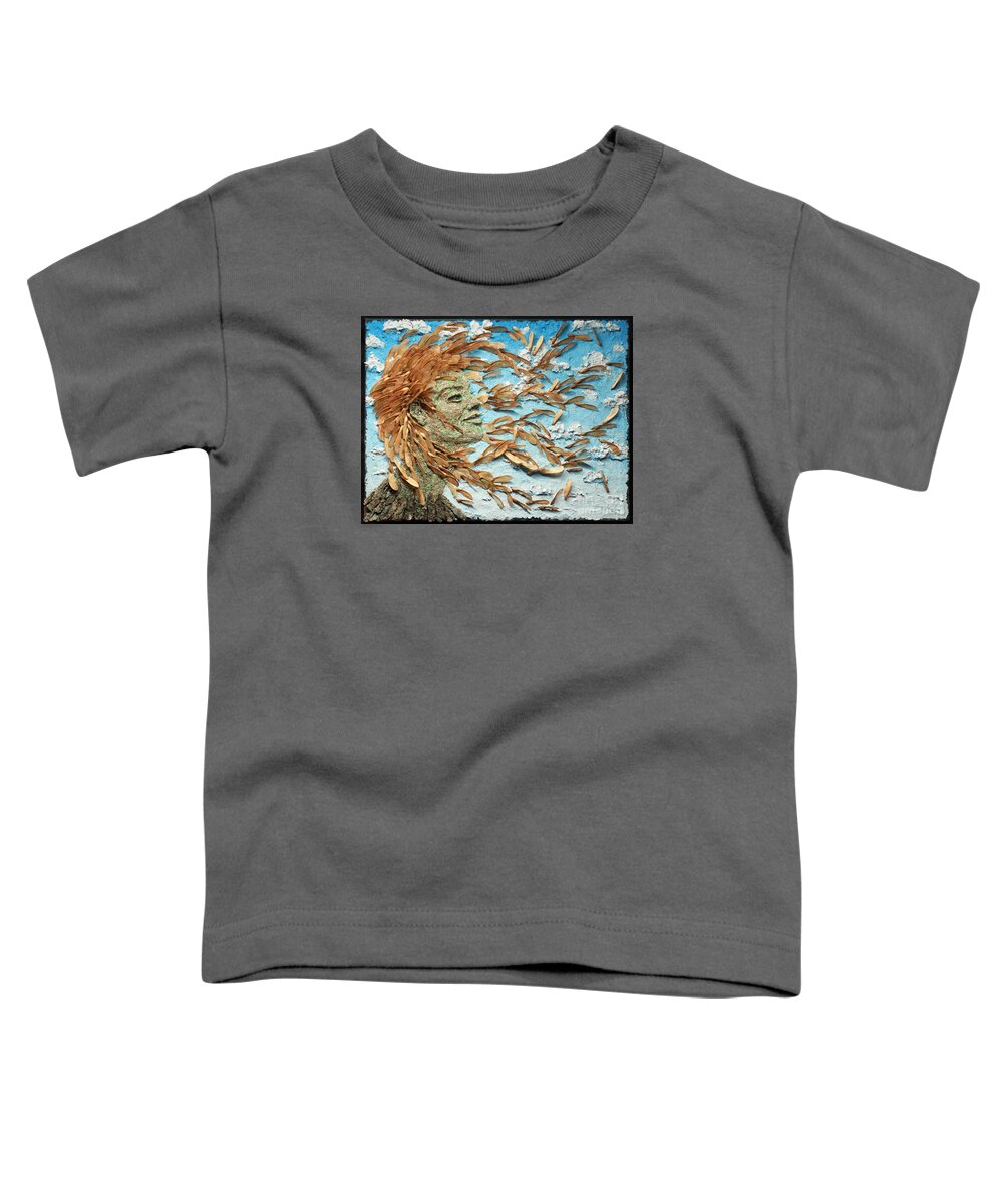 Art Toddler T-Shirt featuring the mixed media To the Wind by Adam Long