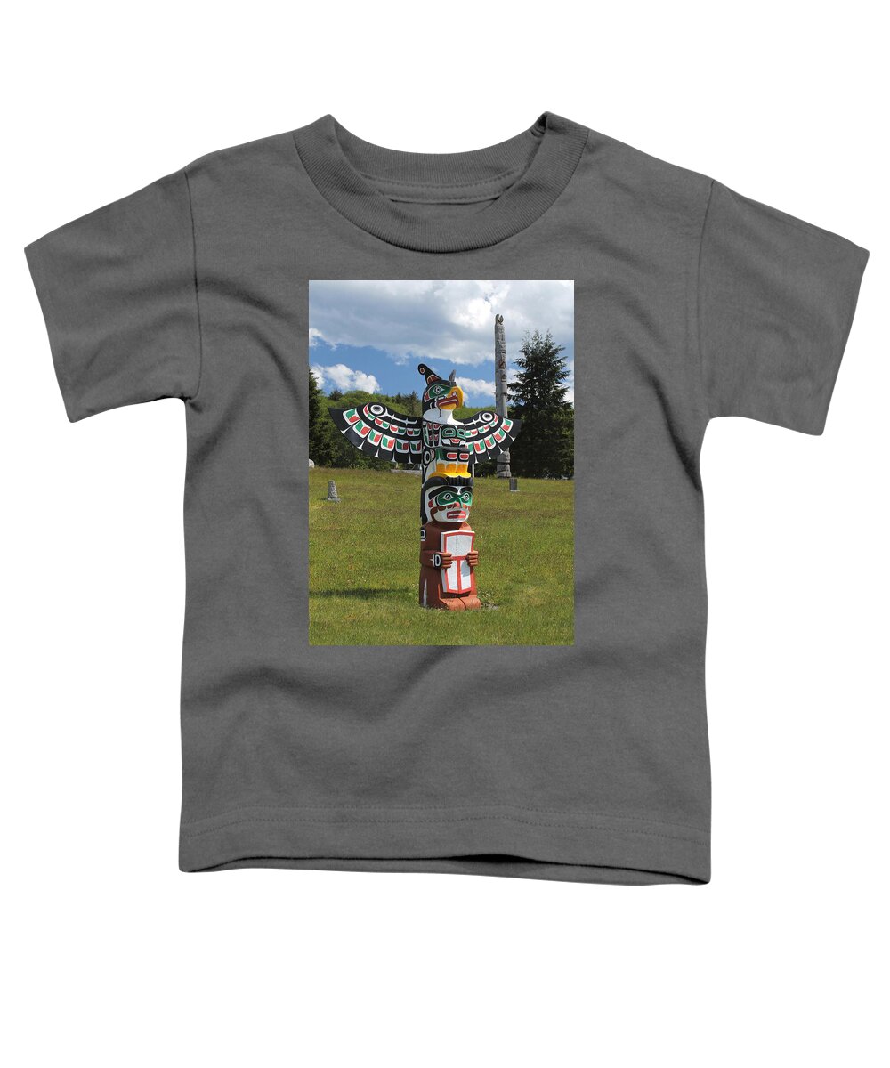 Alert Bay Toddler T-Shirt featuring the photograph Totem Pole, Canada by Nancy Sefton