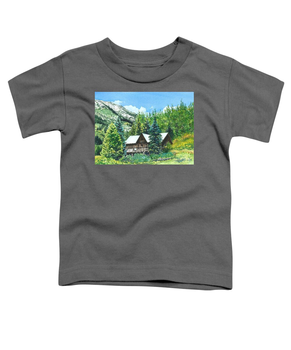 Watercolor Landscape Toddler T-Shirt featuring the painting Treasured Memories by Barbara Jewell