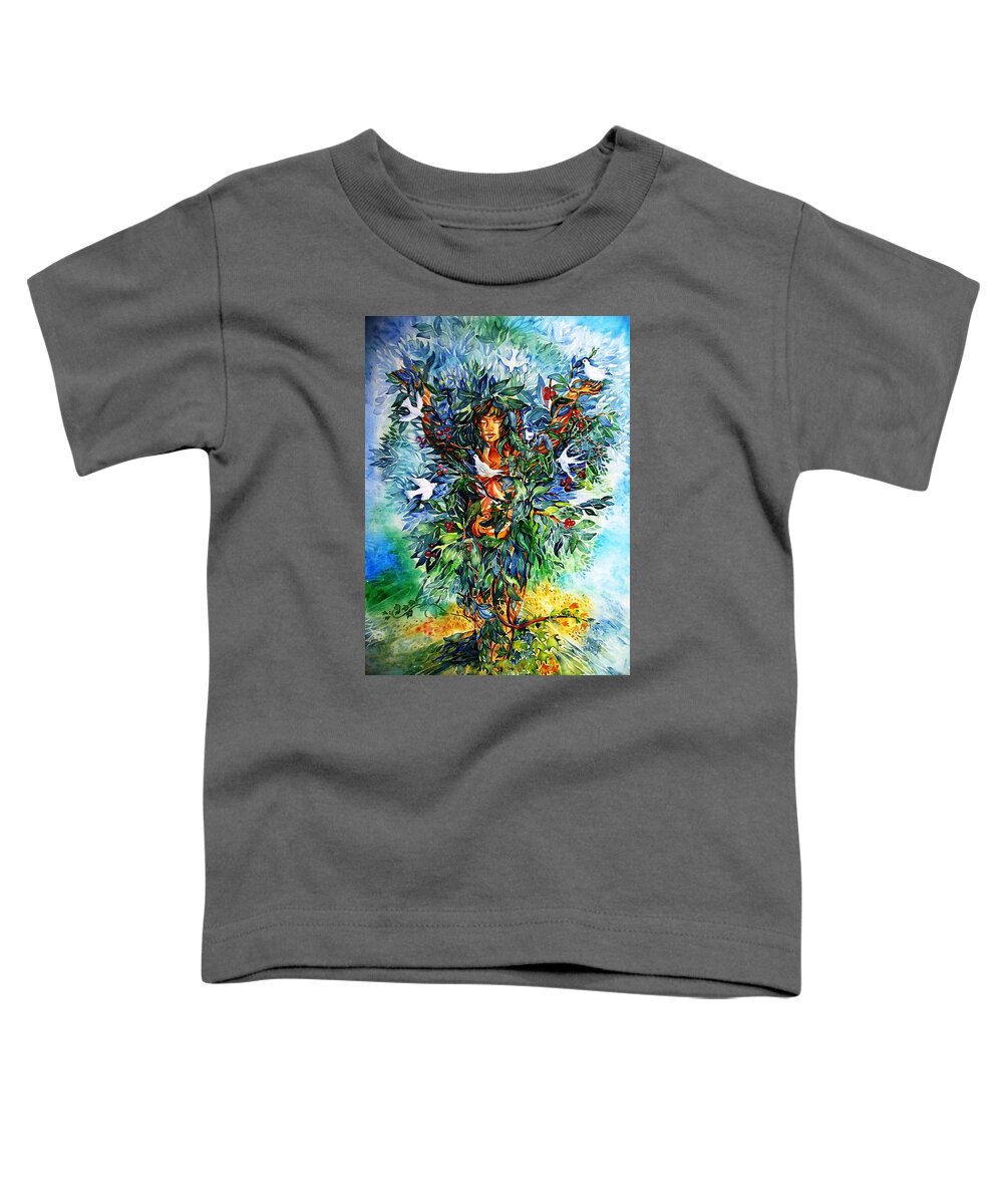 Tree Toddler T-Shirt featuring the painting Tree of Life by Trudi Doyle