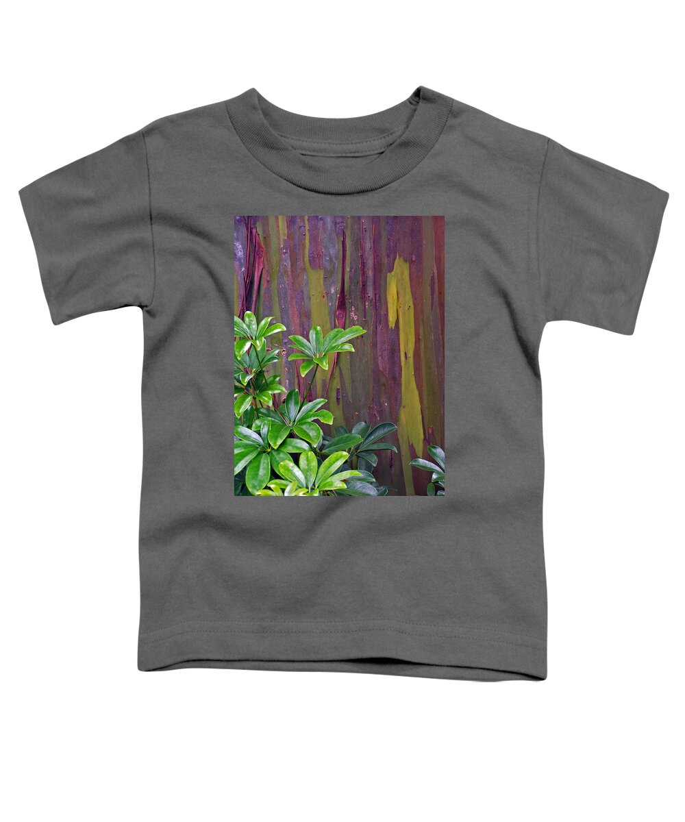 Plants Toddler T-Shirt featuring the photograph Tree with yellow lines by Jennifer Robin