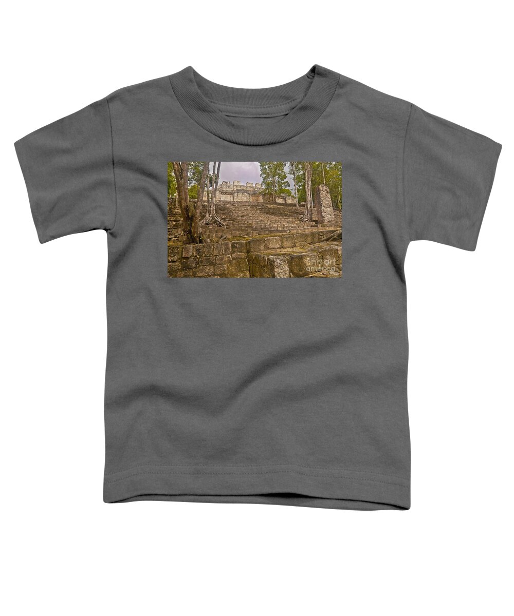 Trees Toddler T-Shirt featuring the photograph Trees Grow At Calakmul Ruins by Ellen Thane