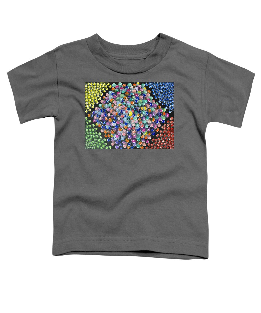 Night Lights Toddler T-Shirt featuring the painting Trip the Light Damtastic by Patricia Arroyo
