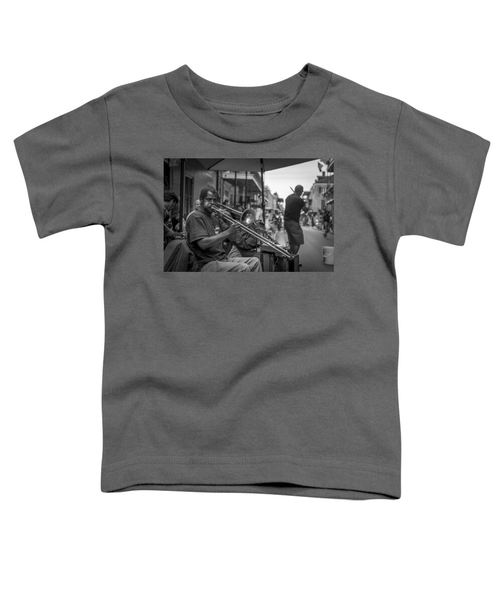 Trombone In The Big Easy Toddler T-Shirt featuring the photograph Trombone in New Orleans 2 by David Morefield