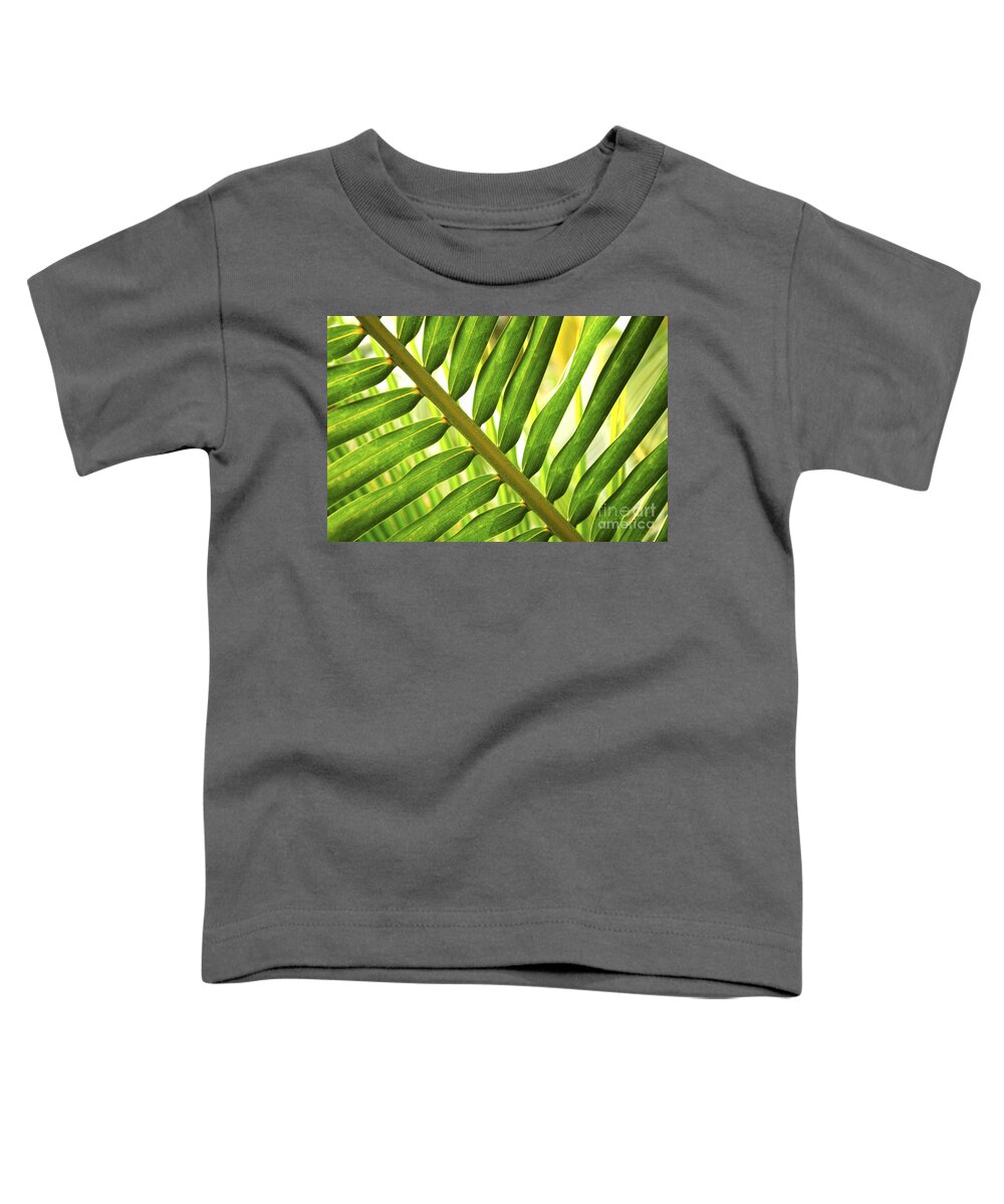 Palm Toddler T-Shirt featuring the photograph Tropical leaf by Elena Elisseeva
