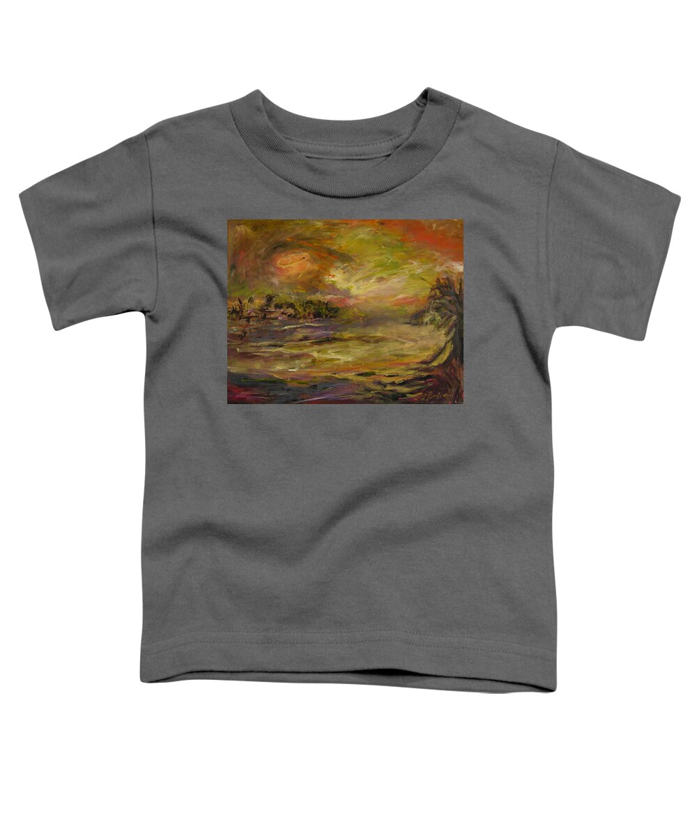 Landscapes Toddler T-Shirt featuring the painting Tropics by Julianne Felton