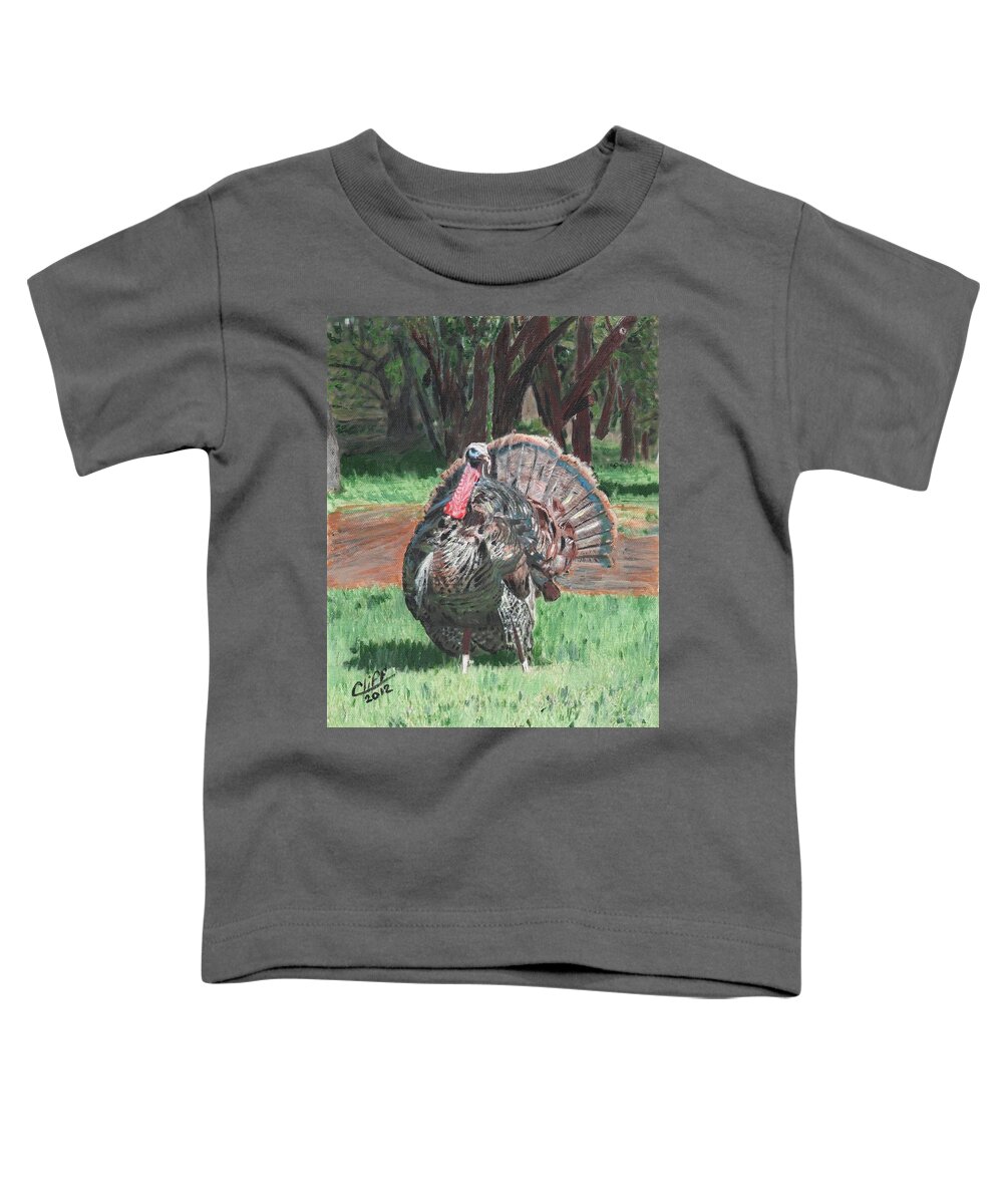 Landscape Toddler T-Shirt featuring the painting Turkey by Cliff Wilson