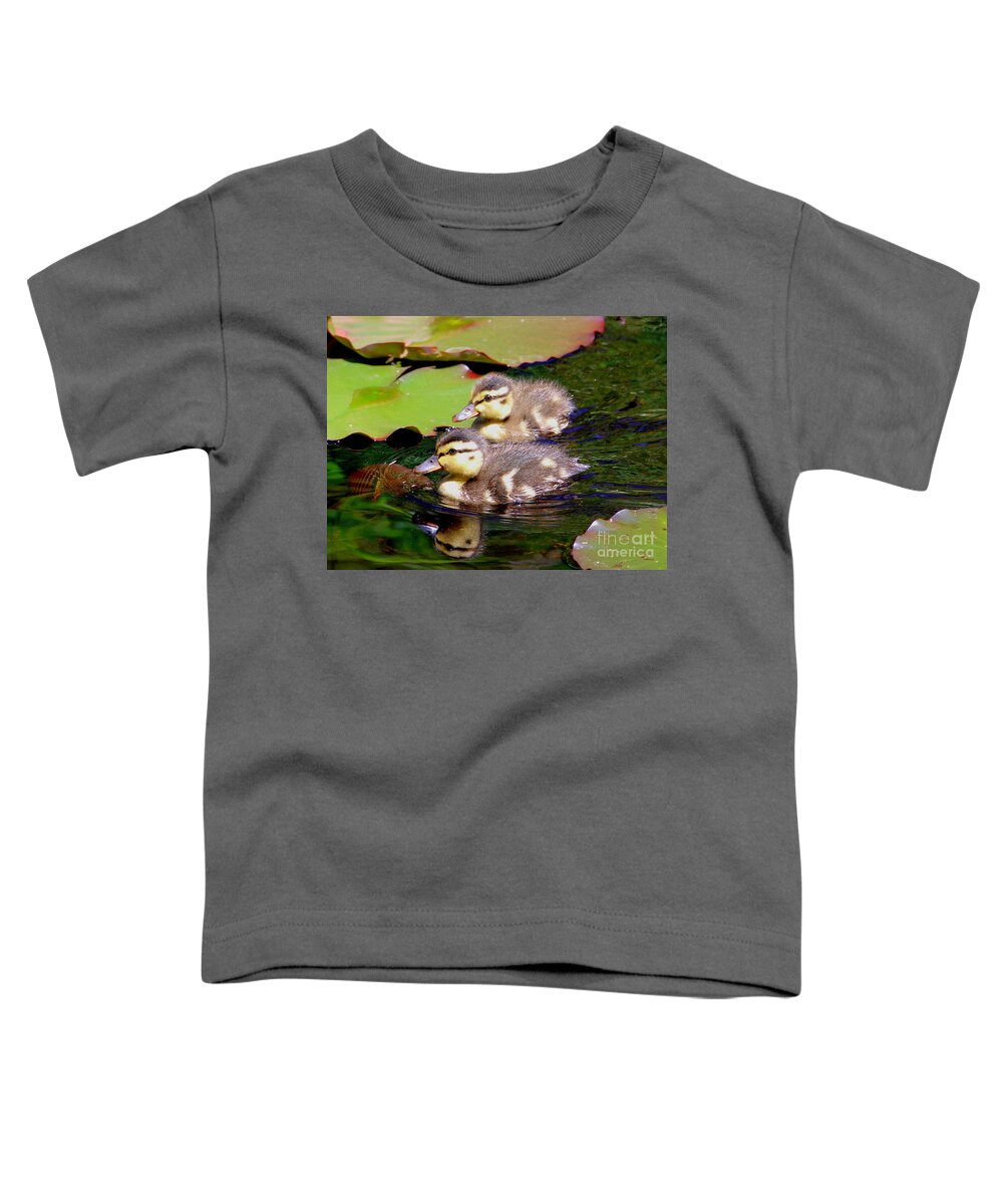 Ducklings Toddler T-Shirt featuring the photograph Two Ducklings by Amanda Mohler
