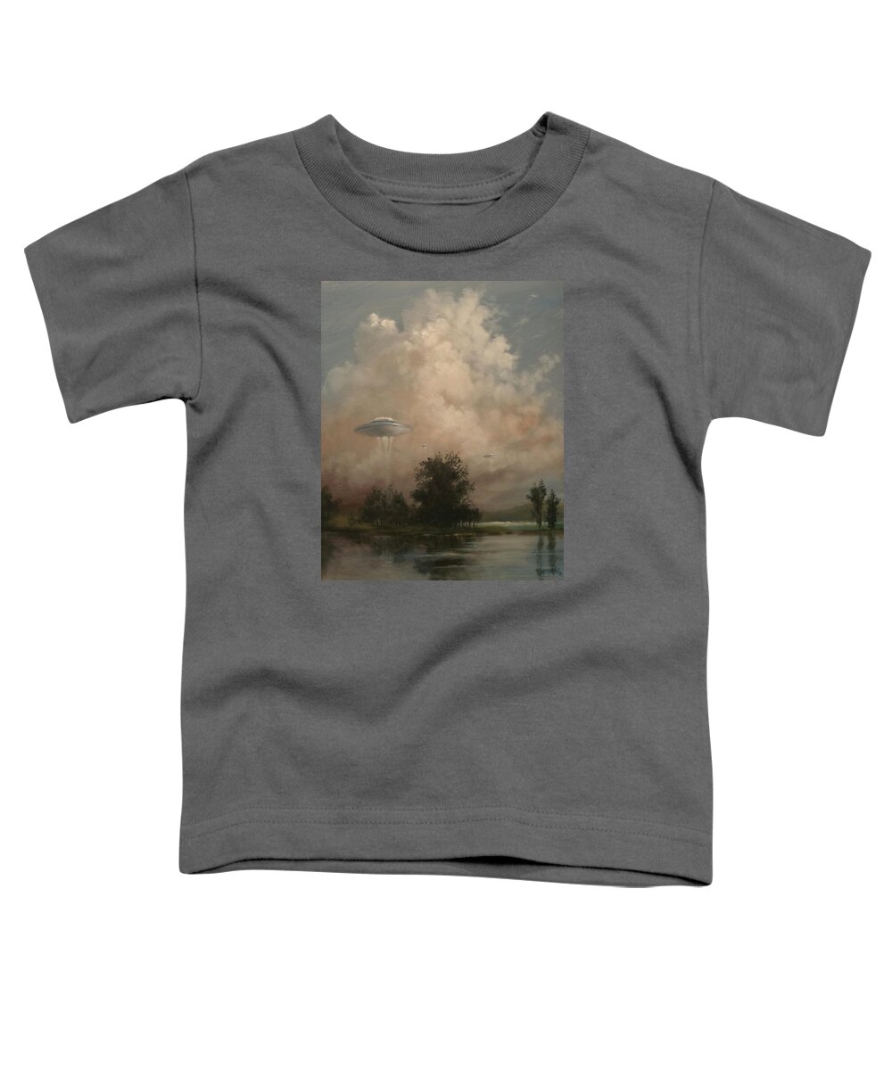 Ufo's Toddler T-Shirt featuring the painting UFO's - A Scouting Party by Tom Shropshire