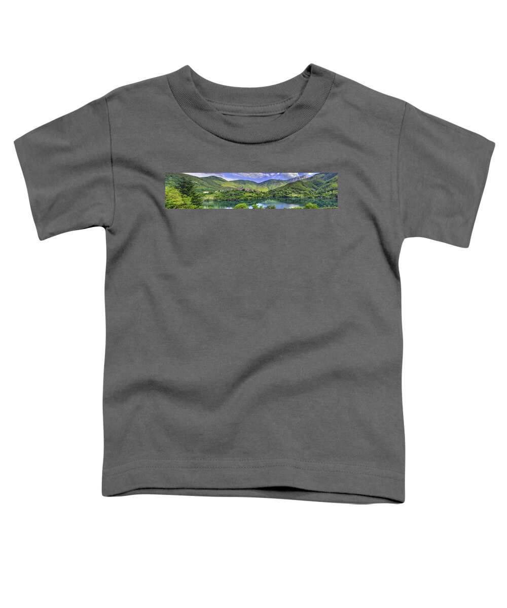 Travel Toddler T-Shirt featuring the photograph Vagli Sotto Panorama by Matt Swinden