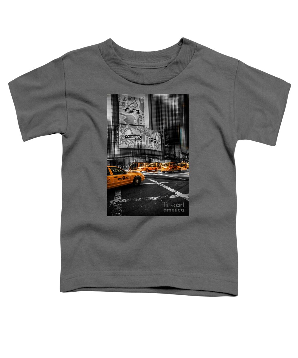 Nyc Toddler T-Shirt featuring the photograph Van Wagner - Colorkey by Hannes Cmarits