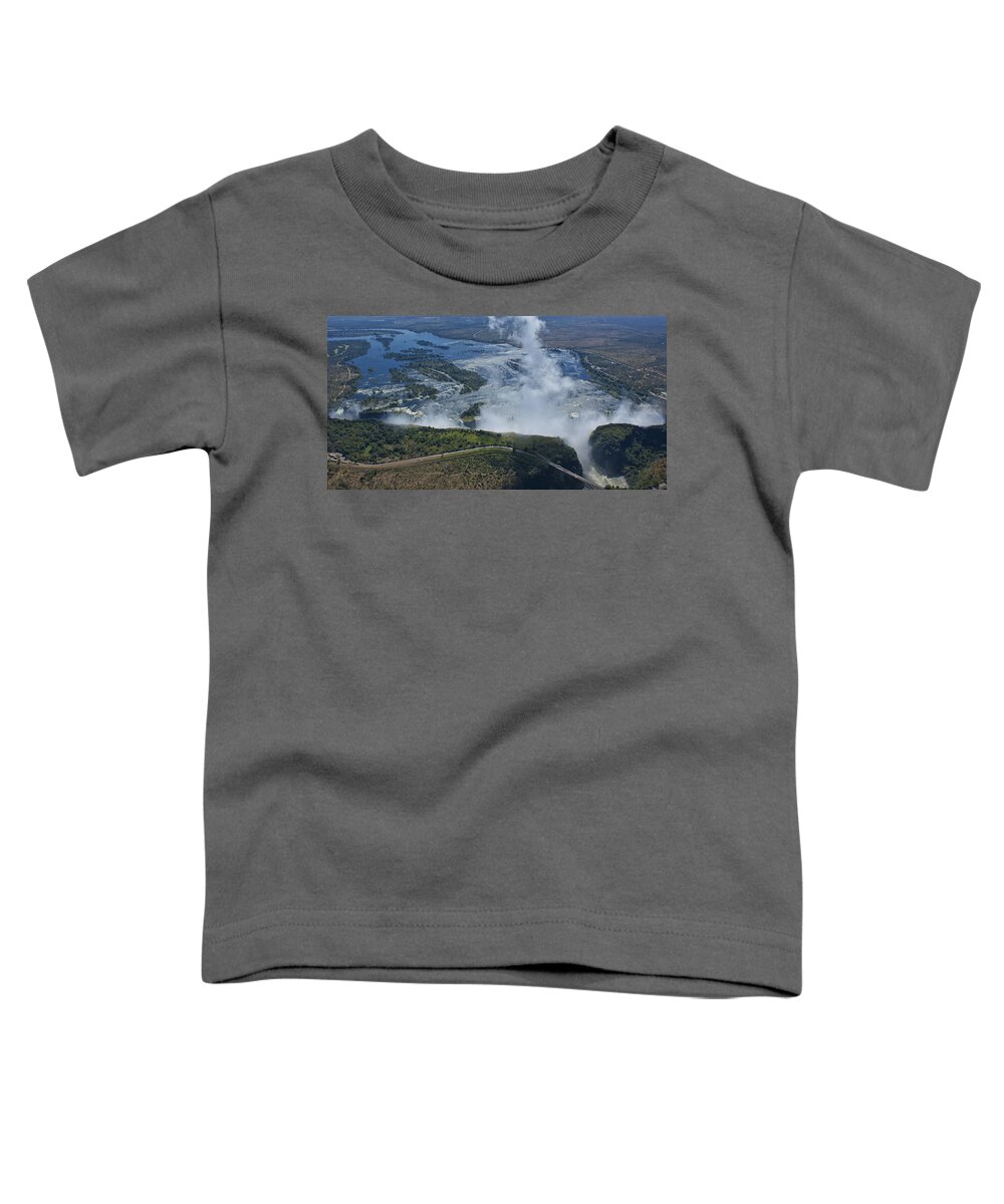Zambian Culture Toddler T-Shirt featuring the photograph Victoria Falls by Brian Kamprath