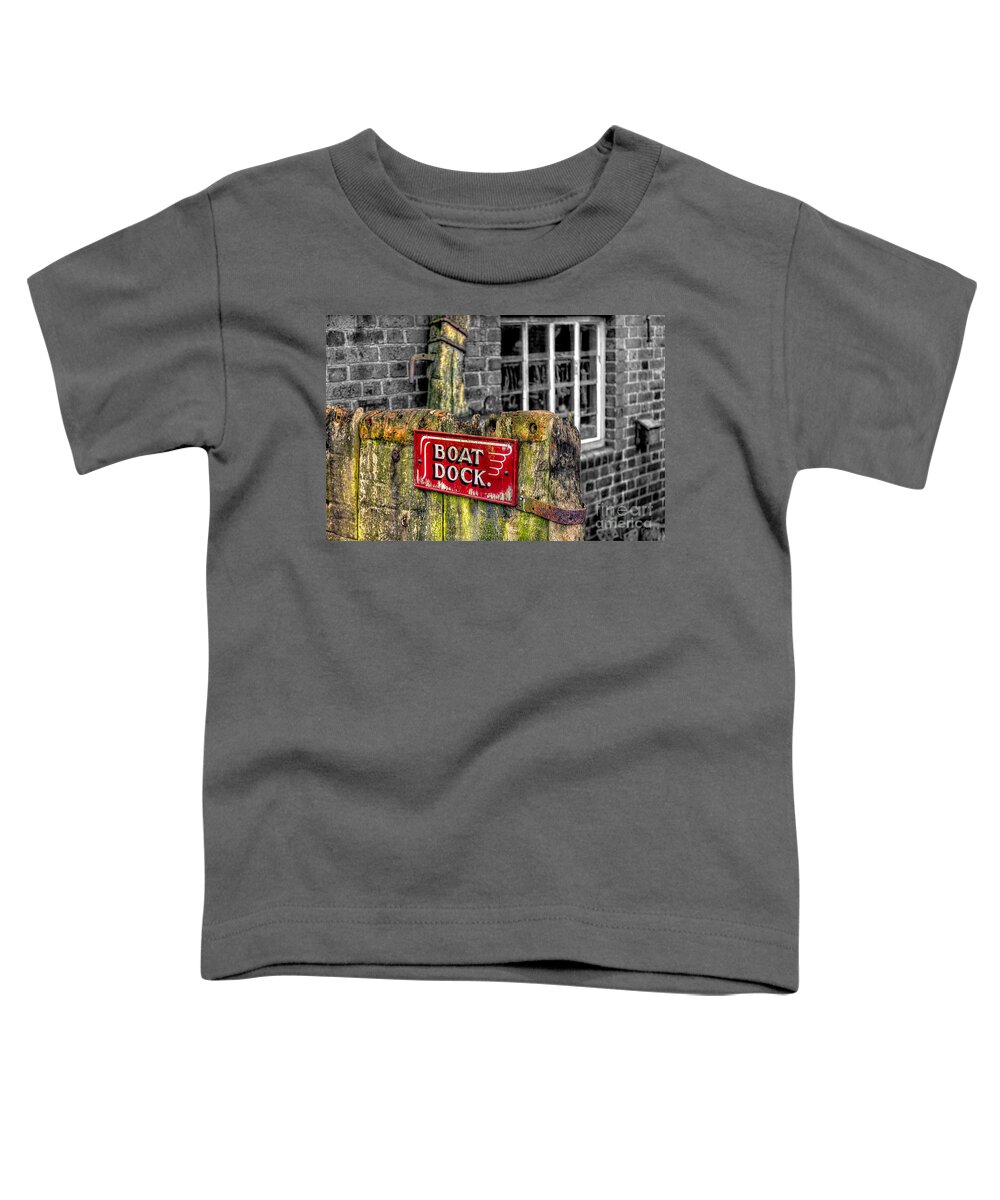 Architecture Toddler T-Shirt featuring the photograph Victorian Boat Dock Sign by Adrian Evans
