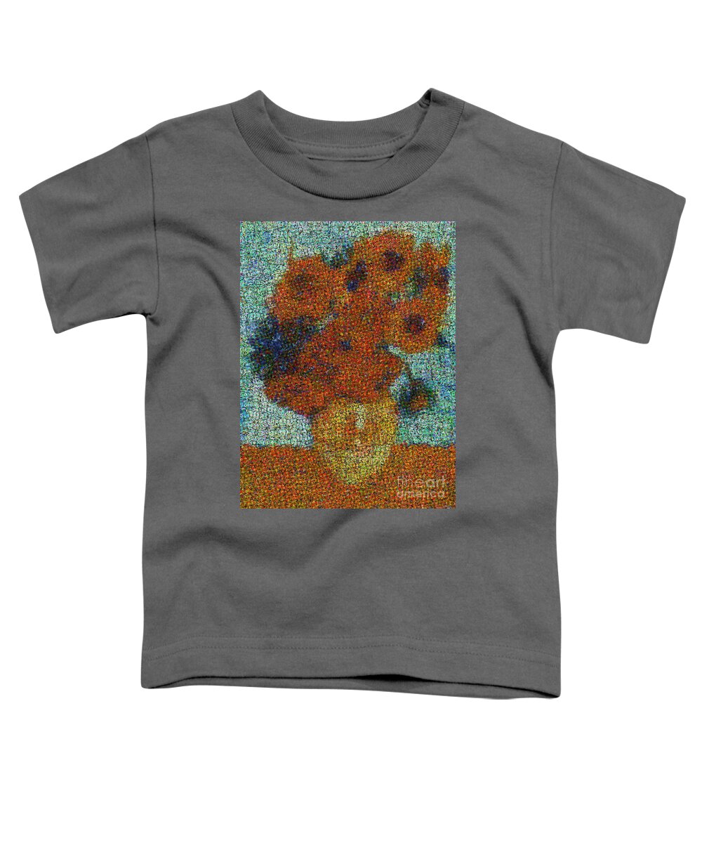 Vincent Toddler T-Shirt featuring the photograph Vincent Van Gogh Sunflowers 2.0 - V2 by Edward Fielding