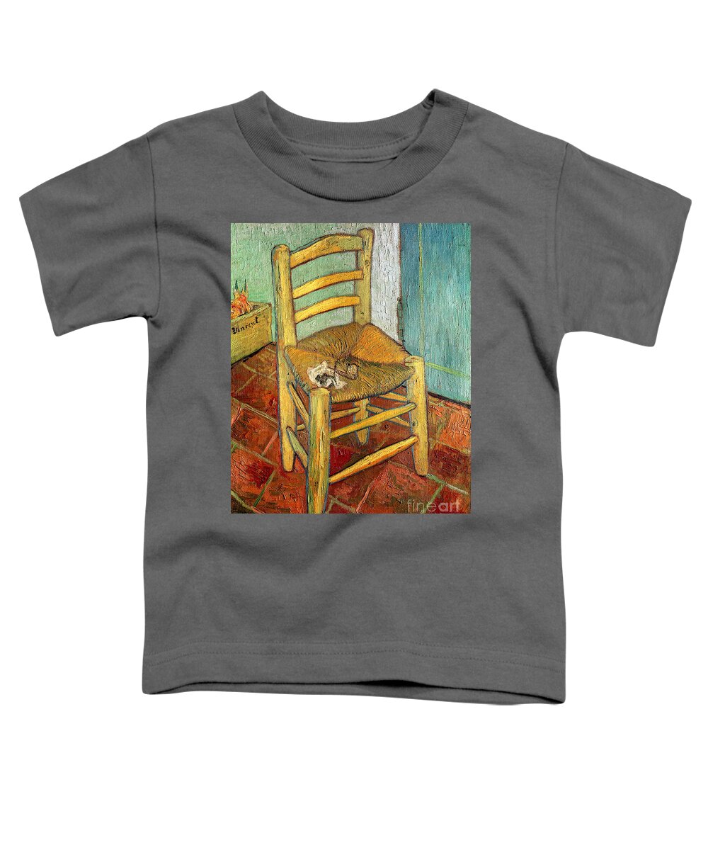 Impressionist Toddler T-Shirt featuring the painting Vincent's Chair 1888 by Vincent van Gogh