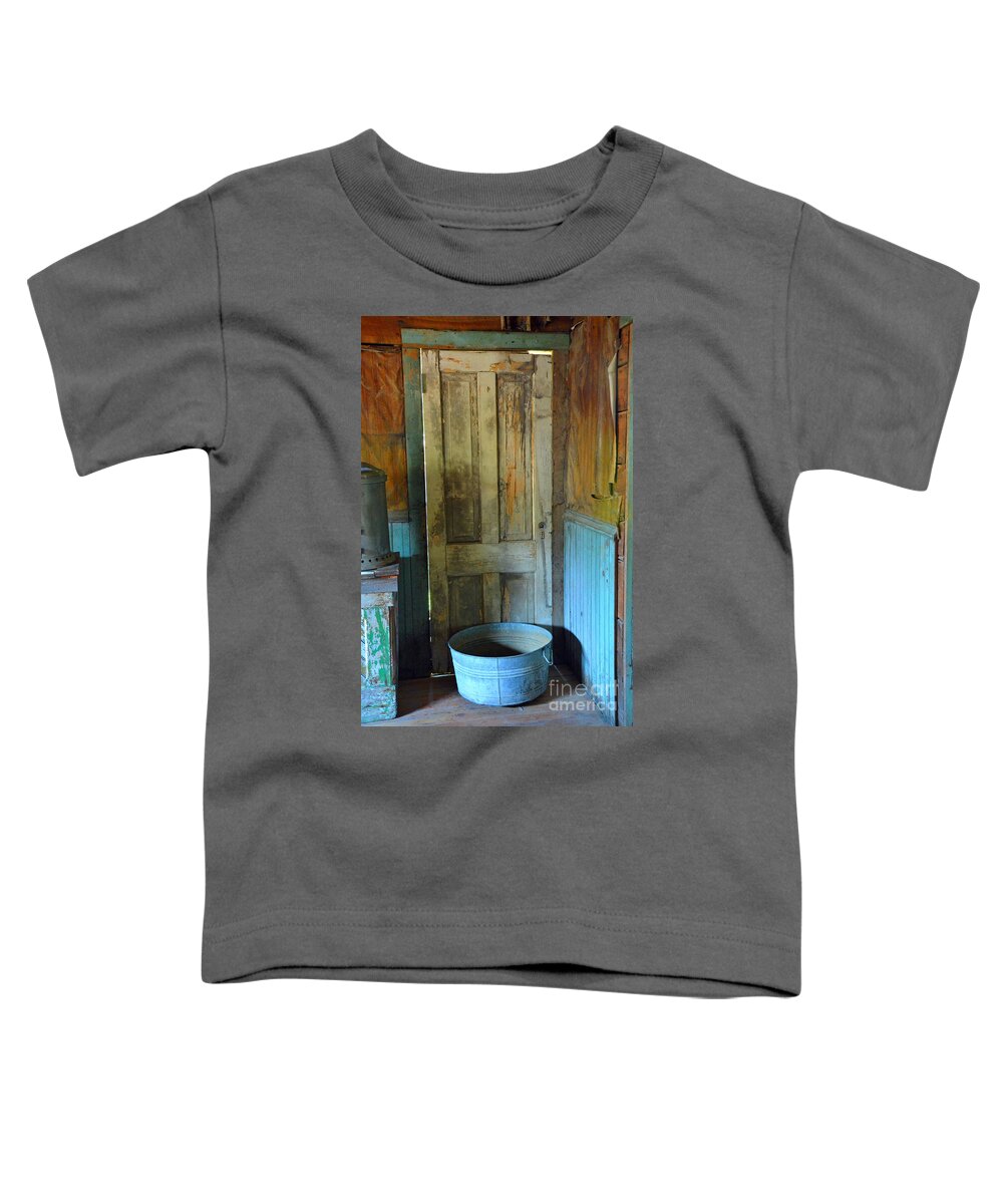 Abstract Toddler T-Shirt featuring the photograph Waiting at the Back Door by Lauren Leigh Hunter Fine Art Photography