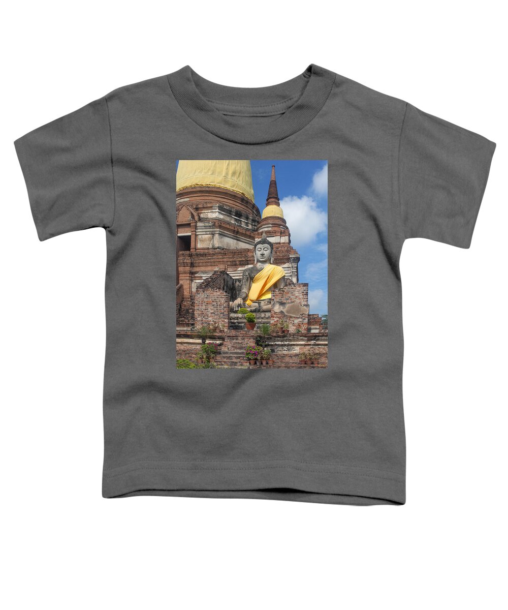 Scenic Toddler T-Shirt featuring the photograph Wat Phra Chao Phya-Thai Buddha Image in Ruined Alcove DTHA003 by Gerry Gantt