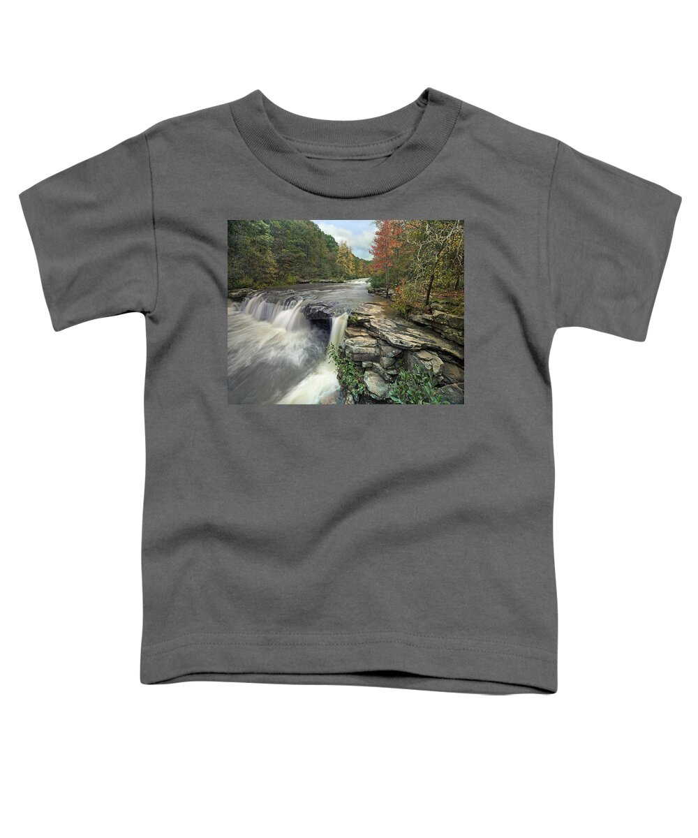 Tim Fitzharris Toddler T-Shirt featuring the photograph Waterfall Mulberry River Arkansas by Tim Fitzharris