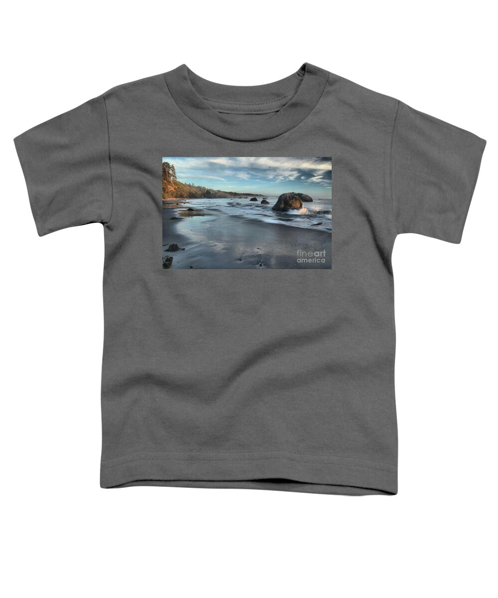 Trinidad State Beach Toddler T-Shirt featuring the photograph Waves On The Rocks by Adam Jewell
